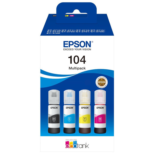 Tintenflasche MultiPack Bk,C,M,Y TP-Ep-C13T00P640-bkO für Epson EcoTank ET-2910 Series