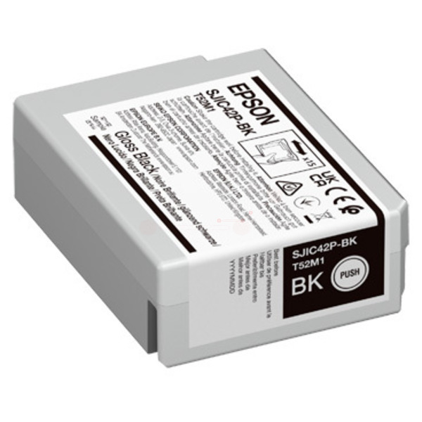 Tintenpatrone schwarz glossy TP-Ep-C13T52M140-bkO für Epson ColorWorks C 4000 e BK