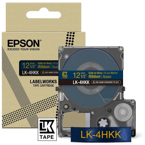 Farbband gold auf Navy blau TK-Ep-LK-4HKK-bkO für Epson LabelWorks LW-900 P