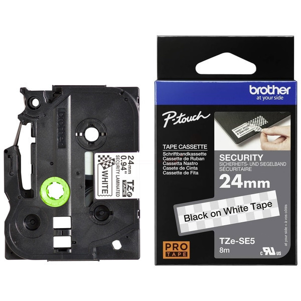 DirectLabel schwarz auf weiss Laminat PT-Br-TZe-SE5-O für Brother P-Touch Cube Pro E 920 BT