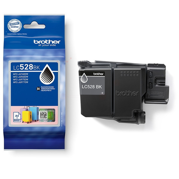 Tintenpatrone schwarz extra High-Capacity TP-Br-LC528BK-bkO für Brother HL-J 5115 DW