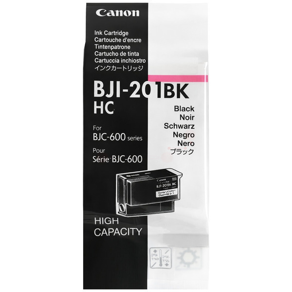 Tintenpatrone schwarz High-Capacity Tp-Ca-BJI-201-bkO für Canon BJC 600