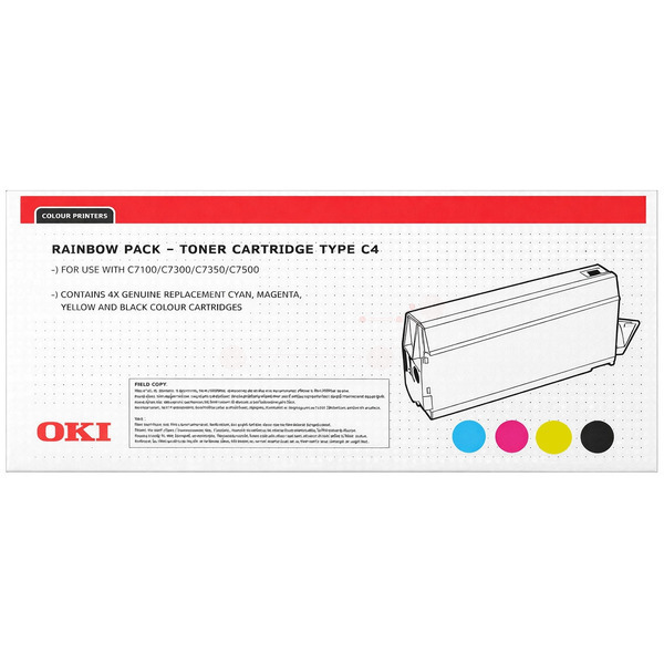 Toner Value-Kit (Bk,C,M,Y)  für OKI C 7300 DN