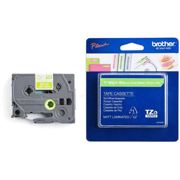 DirectLabel weiss auf grün Laminat PT-Br-TZe-MQG35-gnwhO für Brother P-Touch D 400 Series