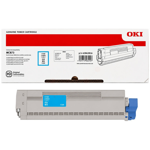 Toner-Kit cyan High-Capacity TK-Ok-45862816-cO für OKI MC 883 dnv