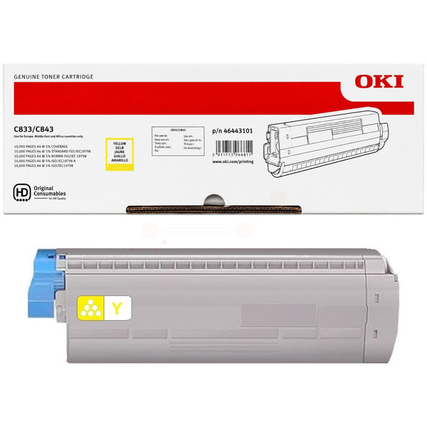 Toner-Kit gelb TK-Ok-46443101-yO für OKI C 833 DT