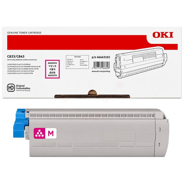 Toner-Kit magenta TK-Ok-46443102-mO für OKI C 833 DT