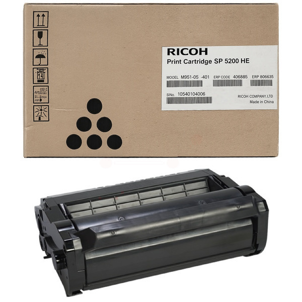 Tonerkartusche schwarz  für Ricoh Aficio SP 5210 dn