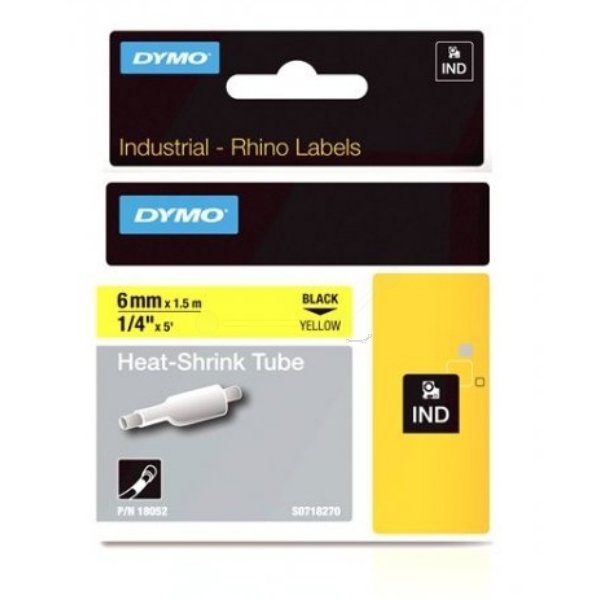 Heissschrumpfschlauch schwarz / gelb  für Dymo Rhino 4200