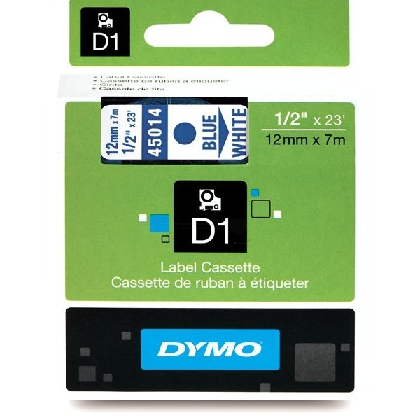 DirectLabel-Etiketten blau auf weiss  für Dymo Labelmanager 420 P