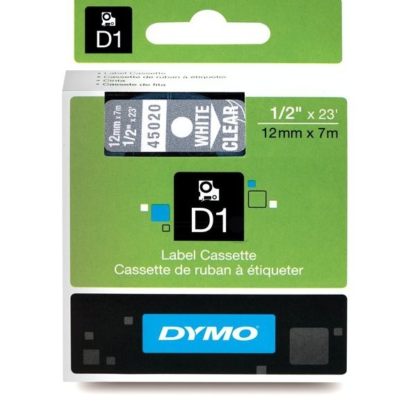 DirectLabel-Etiketten weiss auf Transparent  für Dymo Labelmanager 420 P