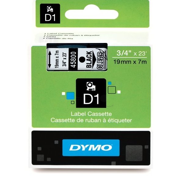 DirectLabel-Etiketten schwarz auf Transparent  für Dymo Labelmanager 420 P