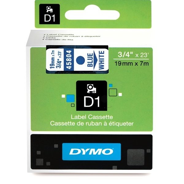 DirectLabel-Etiketten blau auf weiss  für Dymo Labelmanager 420 P