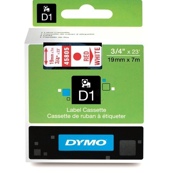 DirectLabel-Etiketten rot auf weiss  für Dymo Labelmanager 420 P