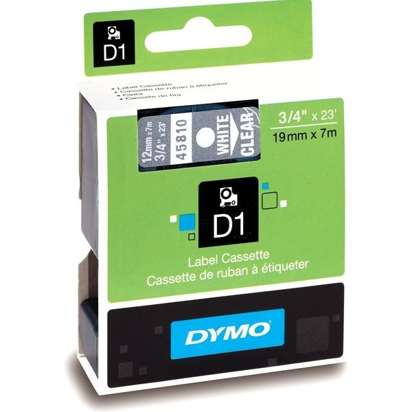 DirectLabel-Etiketten weiss auf Transparent  für Dymo Labelmanager 420 P