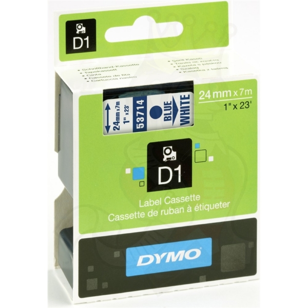 DirectLabel-Etiketten blau auf weiss  für Dymo Labelmanager 500 TS
