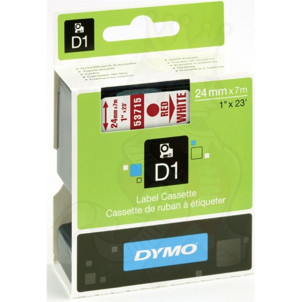 DirectLabel-Etiketten rot auf weiss  für Dymo Labelmanager 500 TS