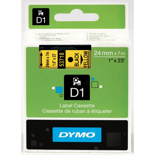 DirectLabel-Etiketten schwarz auf gelb  für Dymo Labelmanager 500 TS
